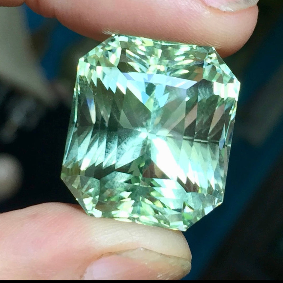 The 80 carat flawless Ekaterina Green Topaz sold by Twisted South.