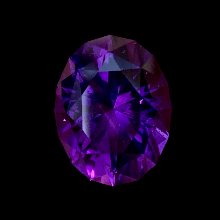 16.46 ct, Amethyst, Uruguay, Top Quality, Red Flash, Oval, Flawless