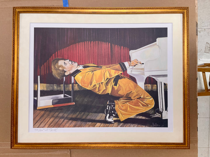 Jerry Lee Lewis, lithograph, signed, numbered, remarqued