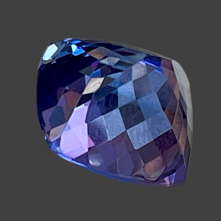 9.29 ct. Tanzanite, Vivid Blue-Blue, Cushion, Flawless (top quality) SALE