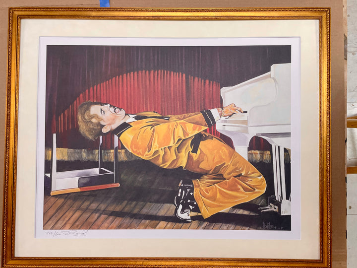 Jerry Lee Lewis, lithograph, signed, numbered, remarqued