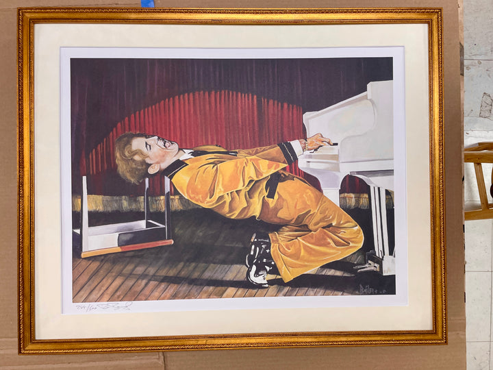 Jerry Lee Lewis, lithograph, signed, numbered, remarqued