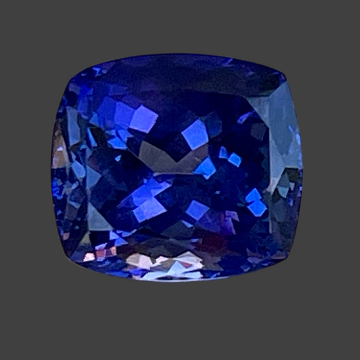 9.29 ct. Tanzanite, Vivid Blue-Blue, Cushion, Flawless (top quality) SALE