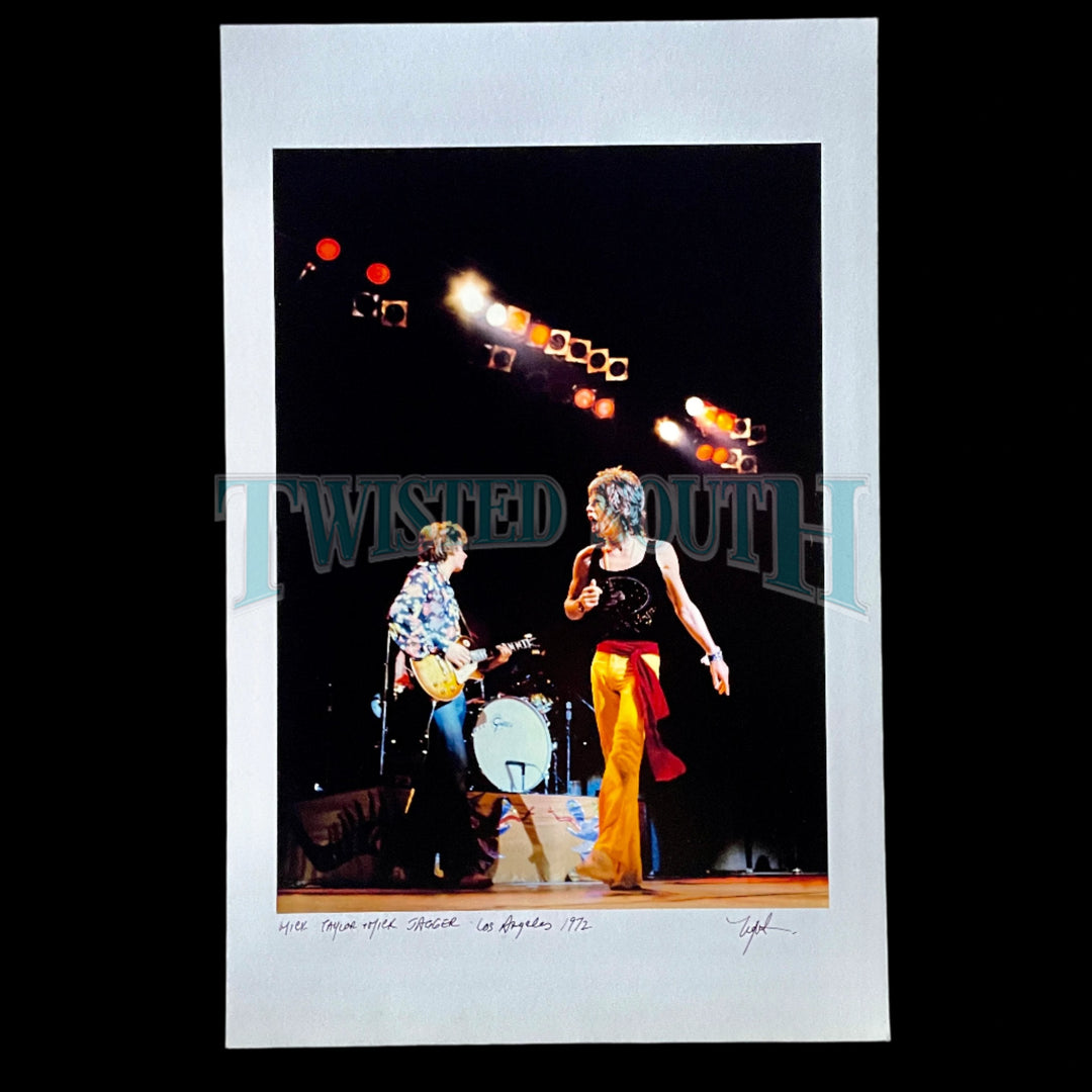 Mick Taylor and Mick Taylor RARE photograph signed by Jim Marshall Gallery Print.