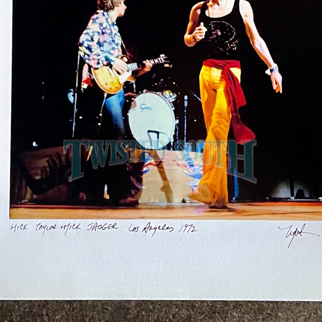 Mick Taylor and Mick Taylor RARE photograph signed by Jim Marshall Gallery Print.