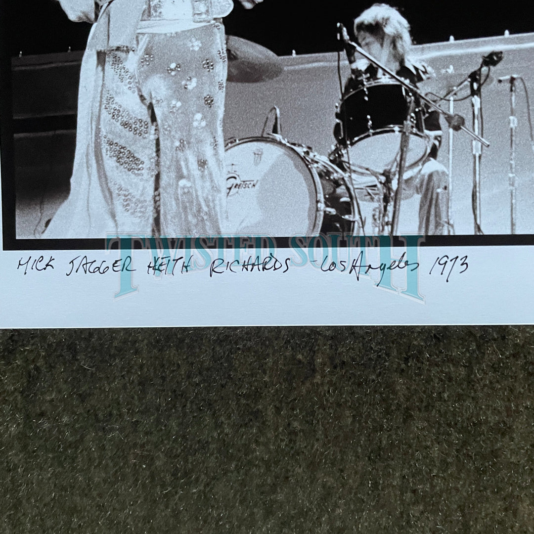 Photograph - Mick Jagger Keith Richards Rolling Stones- Signed by Jim Marshall 1973