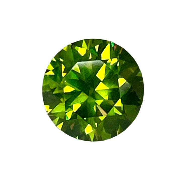 Russian Demantoid Garnet 4.50 carat Eye Clean, High Dispersion, Appraised, Certified (rare color shift to silver)