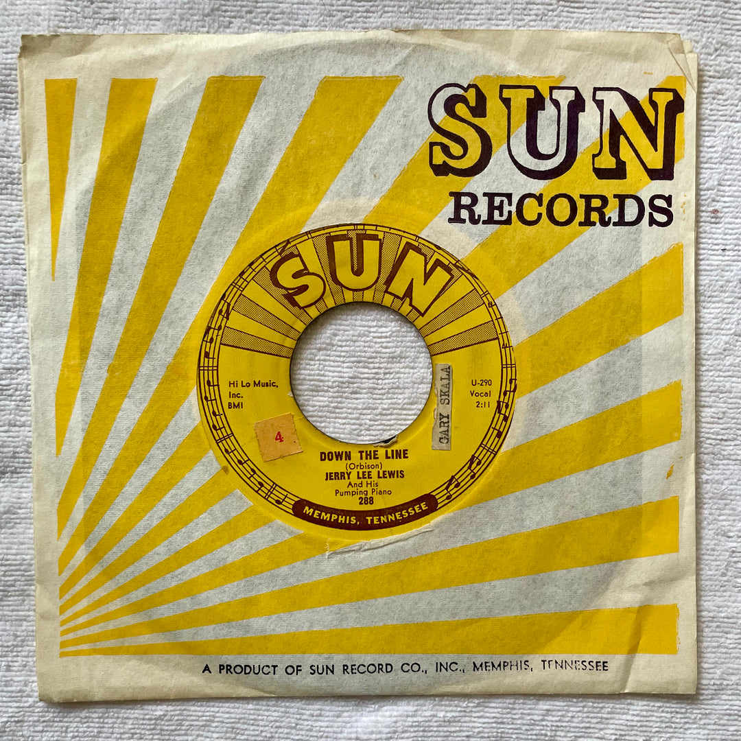 Jerry Lee Lewis 45 rpm vinyl record SUN RECORDS