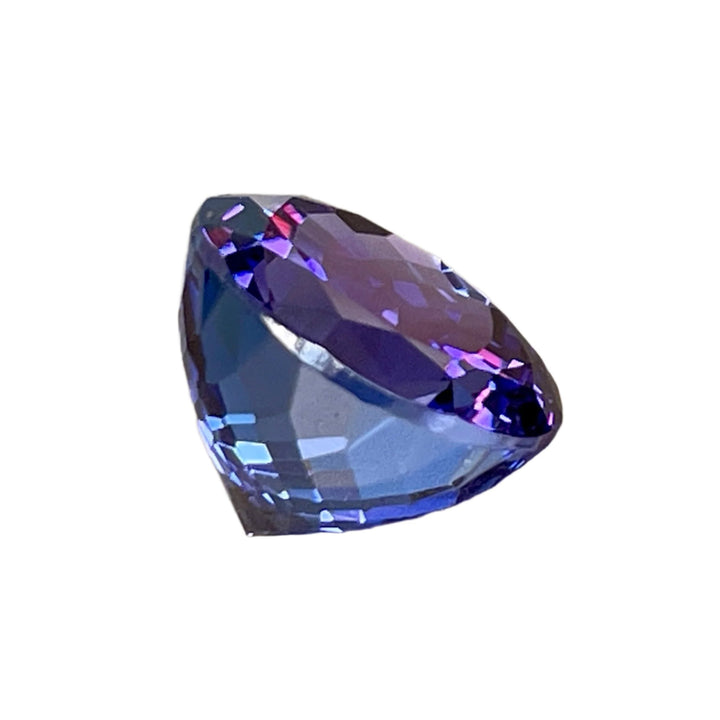 7.15 ct. Tanzanite, Violet - Blue, Top Color, Flawless, Round Brilliant.