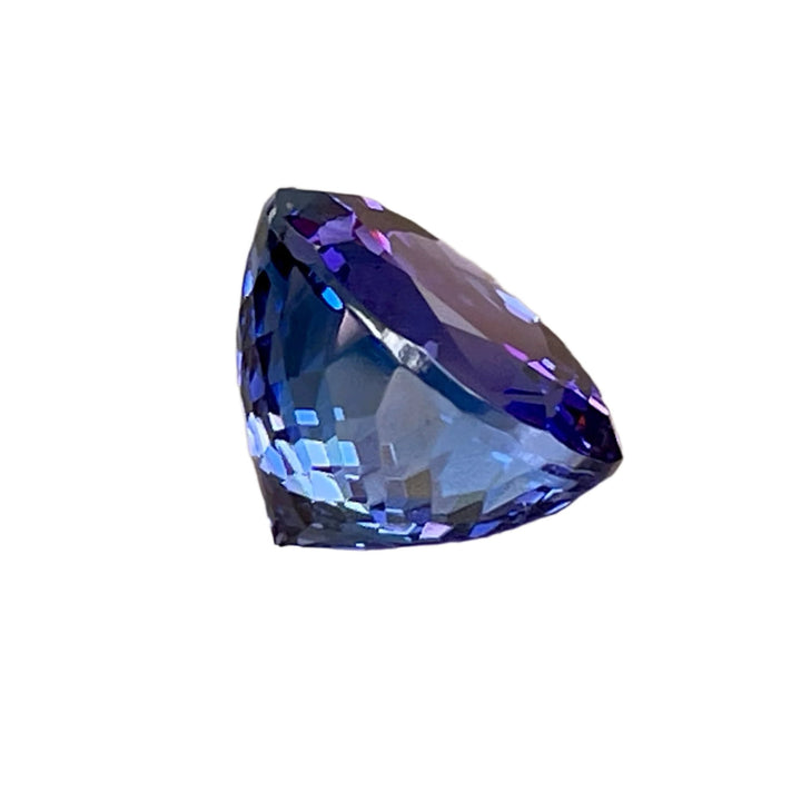 7.15 ct. Tanzanite, Violet - Blue, Top Color, Flawless, Round Brilliant.