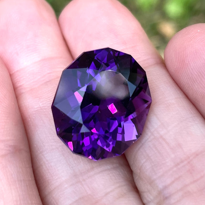 17.09 Ct. Amethyst Uruguay Custom-Cut Oval