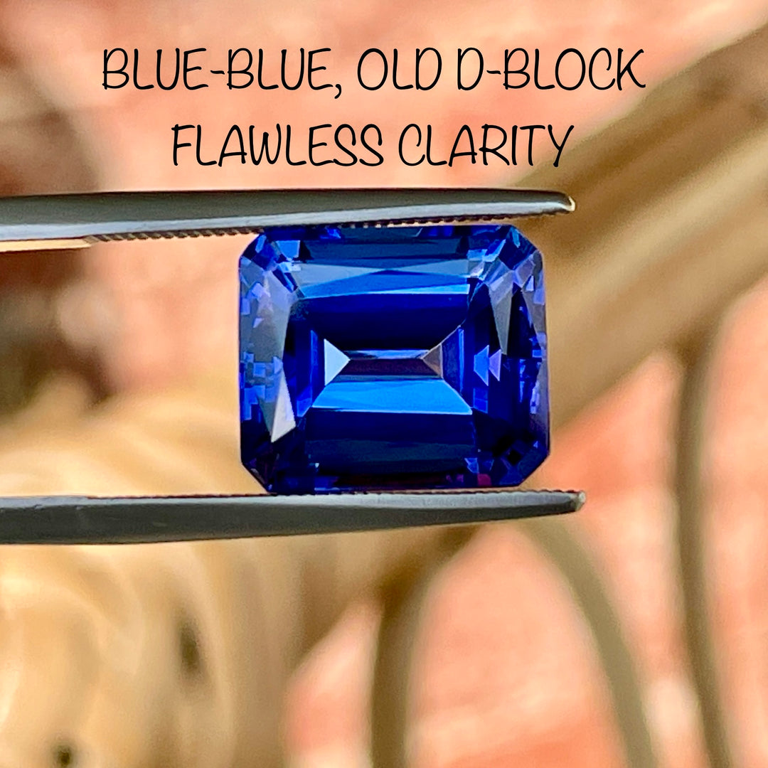 AAAA Tanzanite, Blue-Blue Emerald Cut