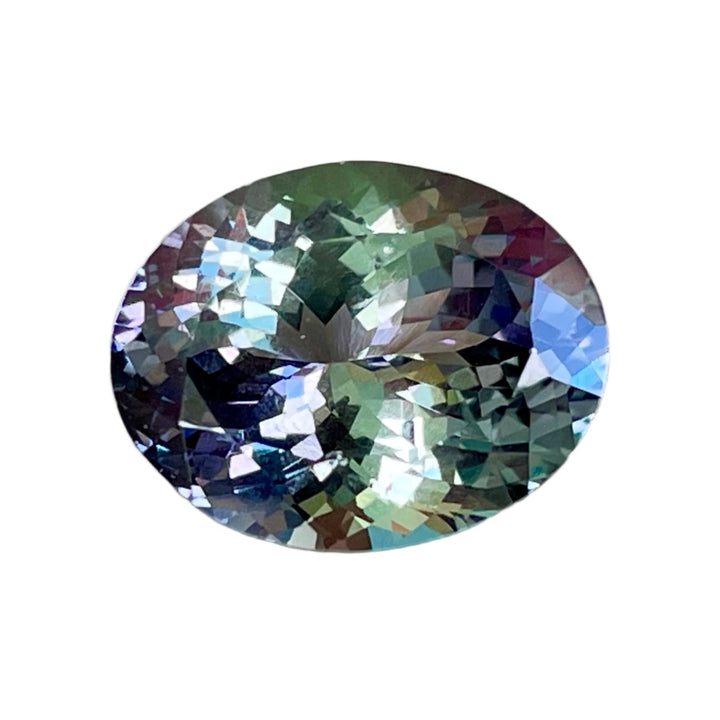 7.25 ct. Zoisite , Rare Tri-color, Ocean Blue Green Muti-Color. Rare.