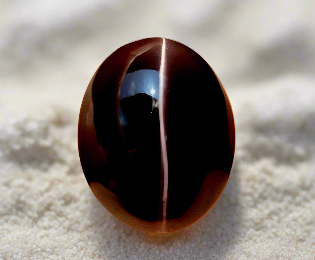 Cat's Eye Sillimanite, 15.67 ct. Precious African Gem, Razor Sharp Eye