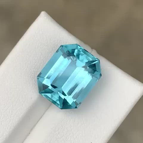  VIDEO - 12.02 Double-Blue Aquamarine, Flawless, Certified, Untreated