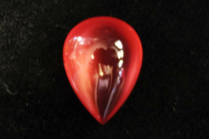 Rhodochrosite Cabochon, 14.92 ct. Translucent, Tear drop. Highly polished, Top Grade.