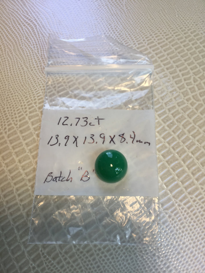 Marlborough Green Chalcedony, 12.73 ct. Cabochon, Master cut