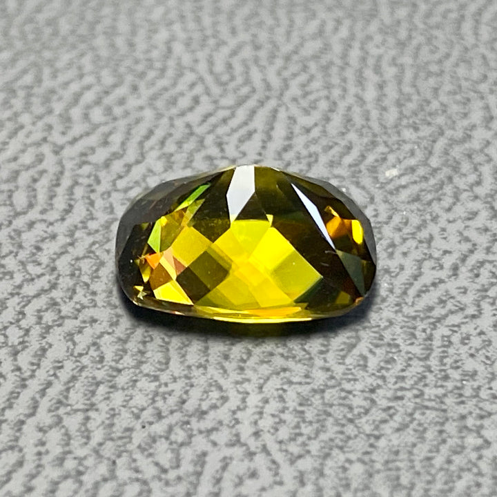 Golden Sphene, 4.38 ct. Full Fire, Precision Master Cut, VVS