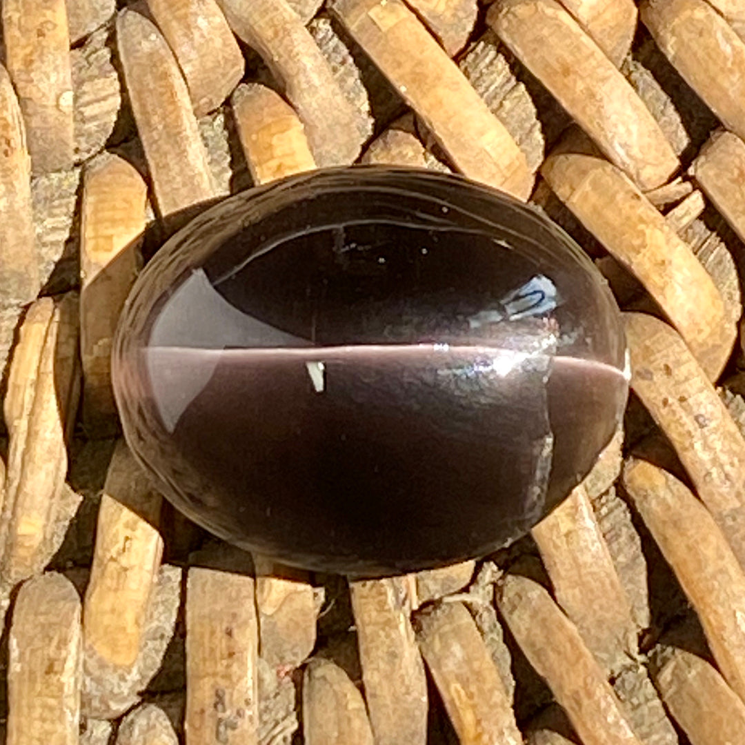 Cat's Eye Sillimanite, 15.67 ct. Precious African Gem, Razor Sharp Eye