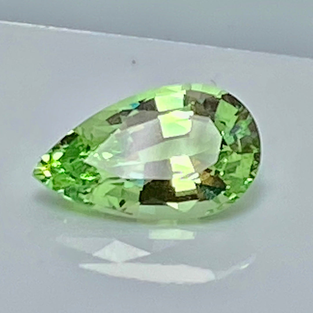 Mint Green Merelani Garnet, 2.02 ct. Modified Pear Cut