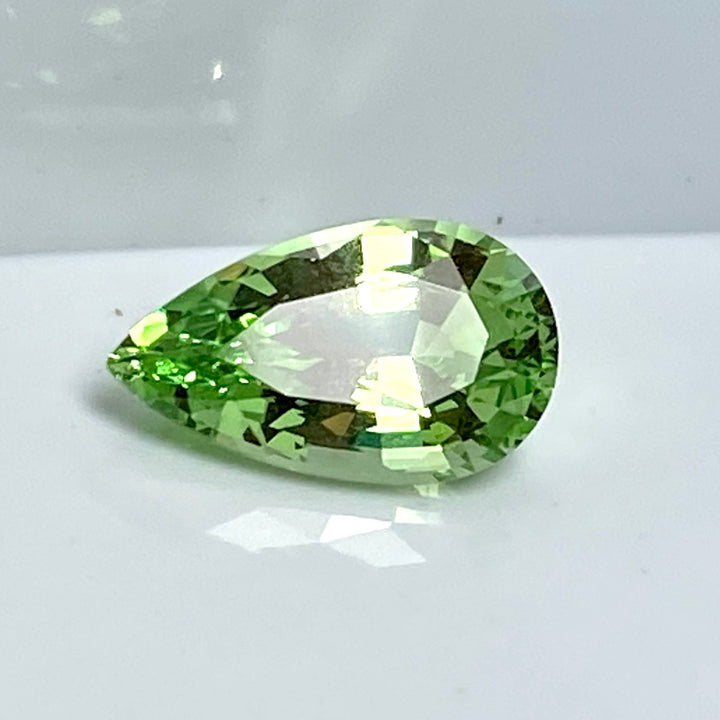 Mint Green Merelani Garnet, 2.02 ct. Modified Pear Cut