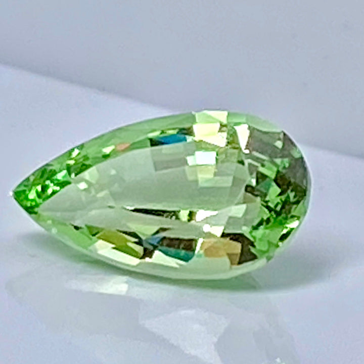 Mint Green Merelani Garnet, 2.02 ct. Modified Pear Cut