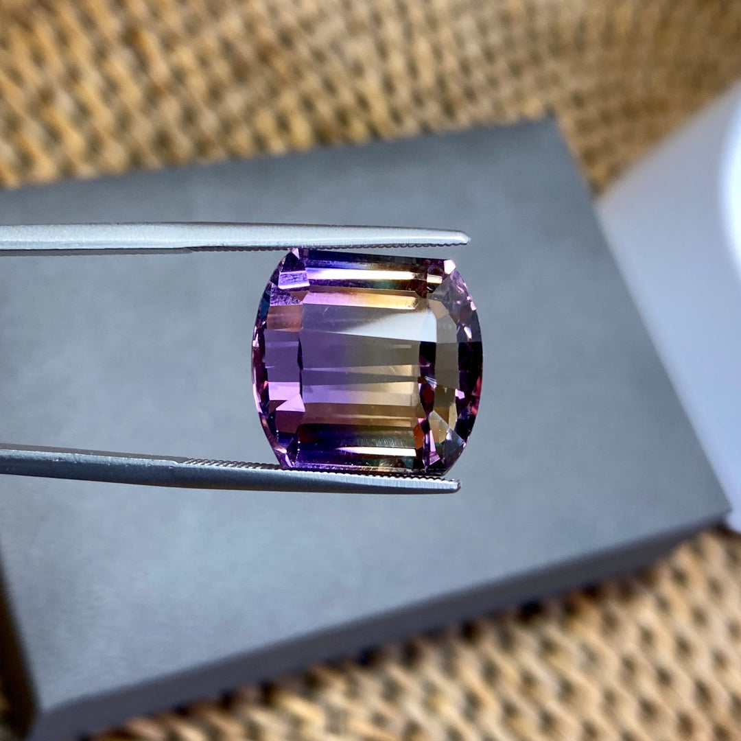 Ametrine, 21.12 ct. Fancy Oblong, Master Cut in America