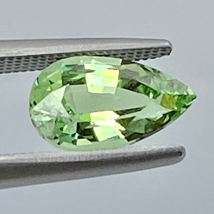 Mint Green Merelani Garnet, 2.02 ct. Modified Pear Cut