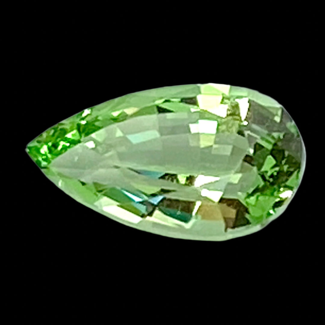 Mint Green Merelani Garnet, 2.02 ct. Modified Pear Cut