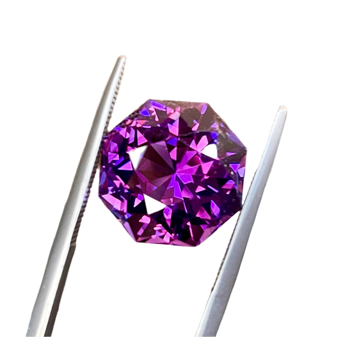 10.53 carat Amethyst, Uruguay, Octagon, Deep Purple, Siberian Quality