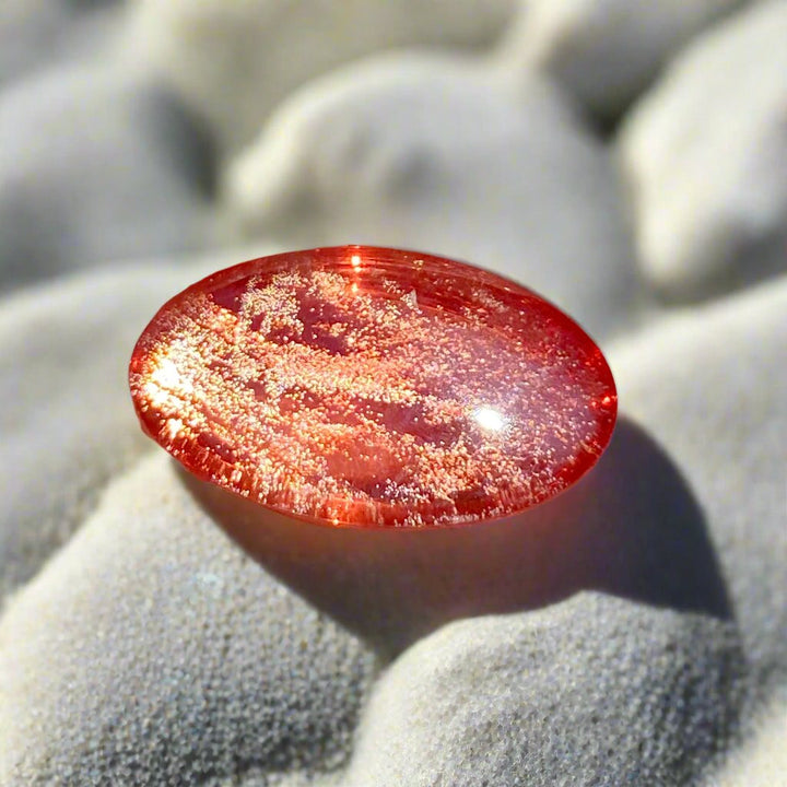 ct. Oregon Sunstone calibrated cabochon oval orange/copper