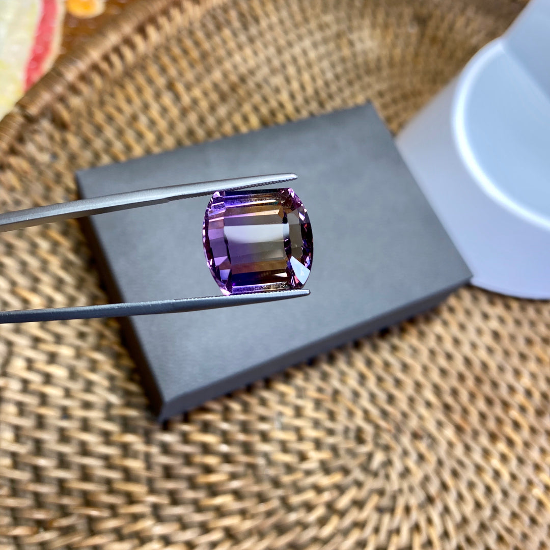 Ametrine, 21.12 ct. Fancy Oblong, Master Cut in America