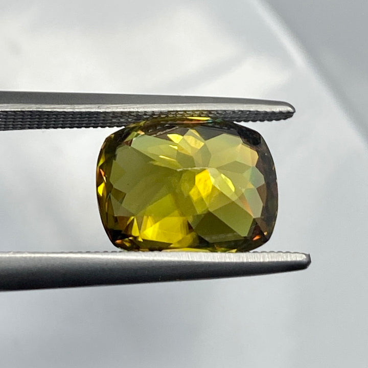 Golden Sphene, 4.38 ct. Full Fire, Precision Master Cut, VVS