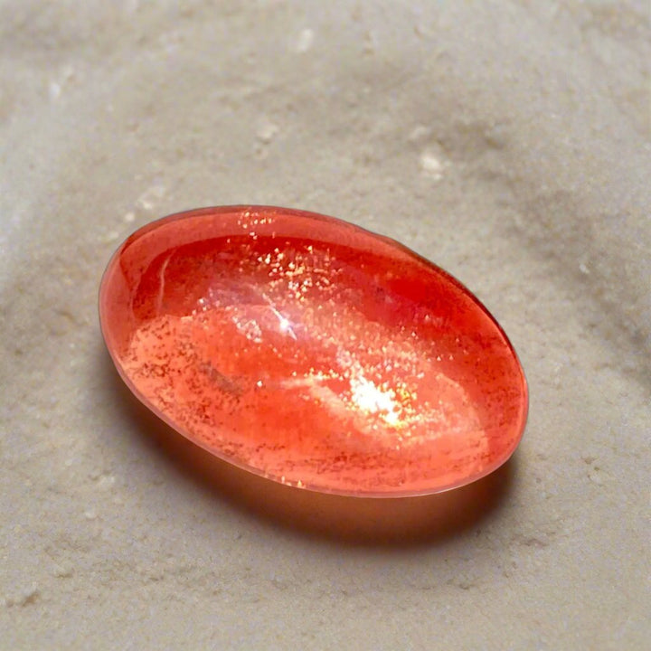 ct. Oregon Sunstone calibrated cabochon oval orange/copper