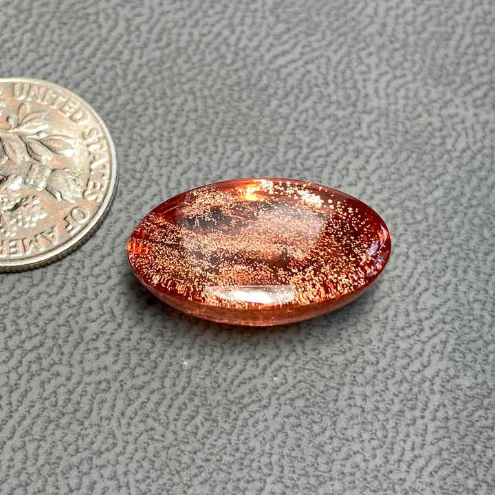 ct. Oregon Sunstone calibrated cabochon oval orange/copper