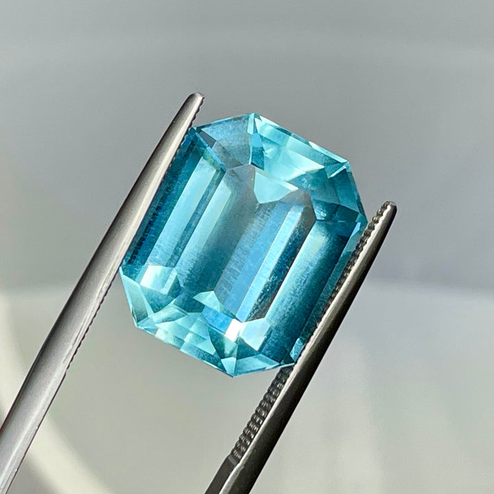 12.02 (sale)Double-Blue Aquamarine, VIDEO Eye Clean, Certified, Untreated