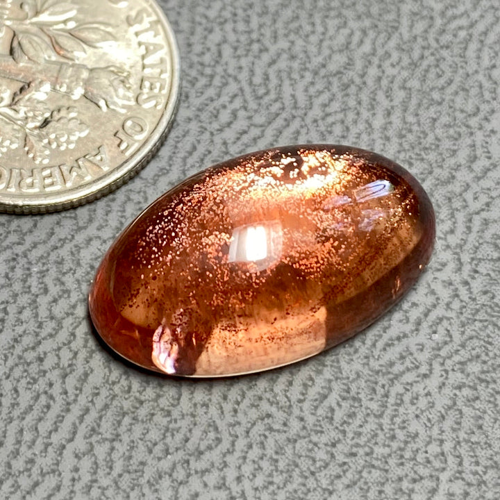 ct. Oregon Sunstone calibrated cabochon oval orange/copper