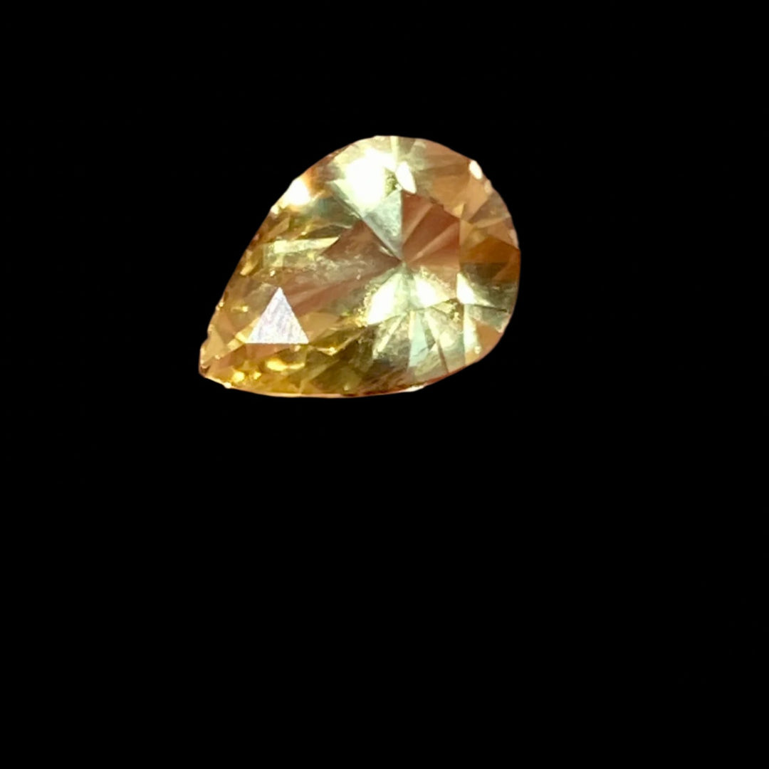 Yellow Apatite, Rare VVS, Untreated, Custom Teardrop Cut