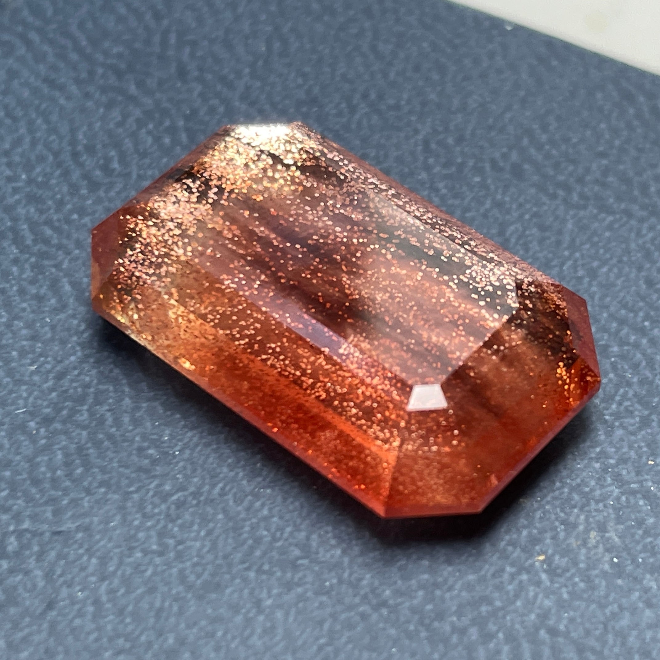 Oregon Sunstone Copper Red Orange Peach Parallelogram Untreated Gem cheapest 1.34 carat