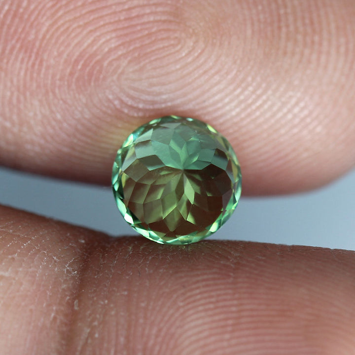 Apatite, 1.69 Ct. Spring Green, Madagascar, Round Cut