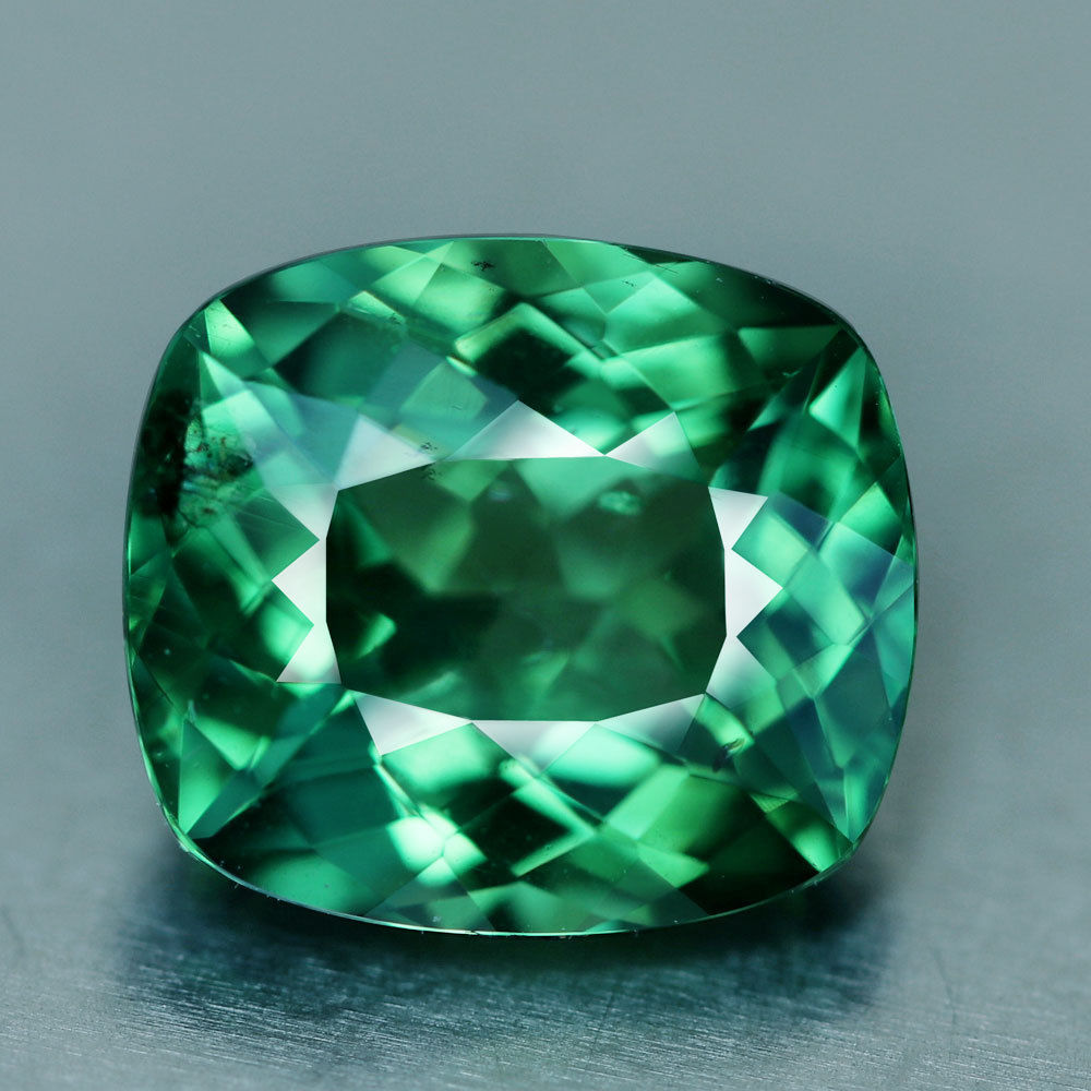 Apatite, 2.08 ct. Neon Green, Madagascar, Cushion Cut