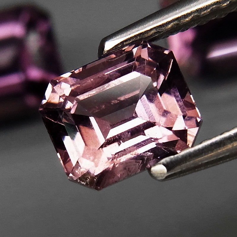 Spinel, 3.03 tcw. Set of (3) Purple-Pink Tone, Gorgeous Set