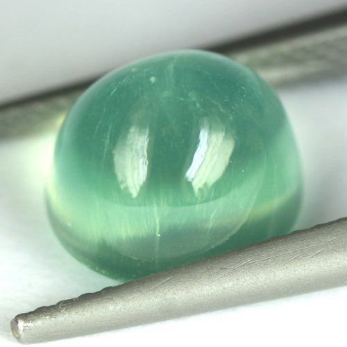 Prehnite Cabochon, 4.52 ct. Absolute TOP Quality, Mali Green, Clean!